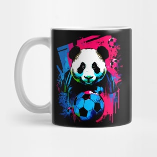 Soccer Panda - Soccer Futball Football - Graphiti Art Graphic Paint Mug